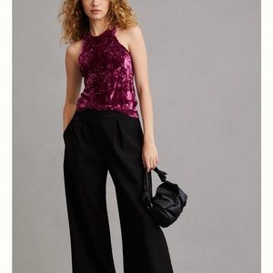 Pilcro Velveteen Racerback Tank in Raspberry